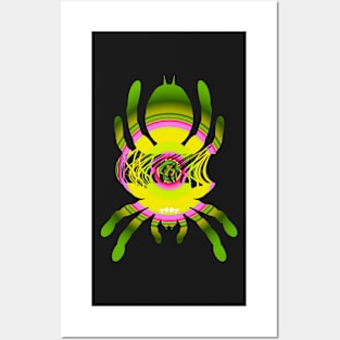 Tarantula Silhouette V146 (Radial) Posters and Art